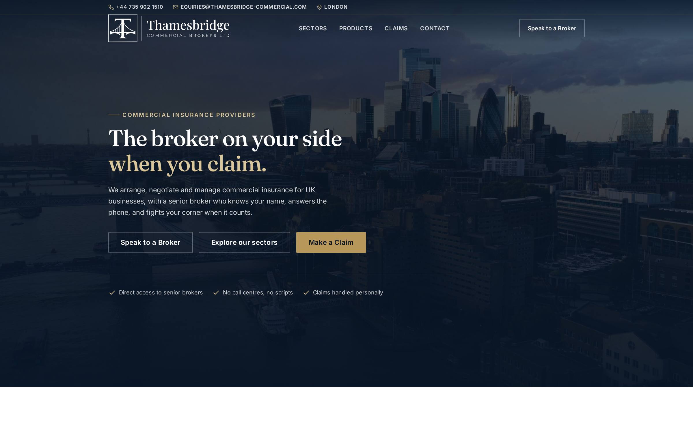 Thamesbridge Commercial website